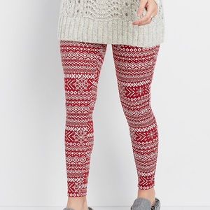 Snowflake print hacci leggings